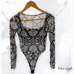 Bodys tul print cuello redondo en internet