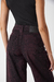 Wide Leg Albi Mid Rise Bordeaux - tienda online