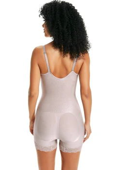 Body Modelador Macaquinho Com Bojo E Renda Levanta Bumbum - 60422 - Silouete