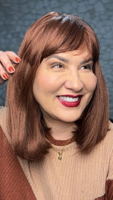 Wig Anastácia Fibra Premium com Franja