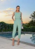 Calça alfaiataria slouchy verde menta - comprar online