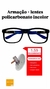 Armação Masculina Óculos Acetato Quadrado Azul na internet
