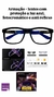 Armação Masculina Óculos Acetato Quadrado Azul - comprar online