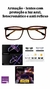 Armação Masculina Óculos Acetato Quadrado Marrom - comprar online