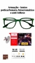 Imagem do Armação Masculina Óculos Acetato Quadrado Verde