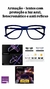 Armação Masculina Óculos Acetato Quadrado Azul - comprar online