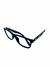 Armação Masculina Óculos Acetato Quadrado Azul - comprar online