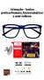 Imagem do Armação Masculina Óculos Acetato Quadrado Azul