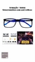 Armação Masculina Óculos Acetato Quadrado Azul