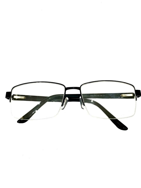 Armação Masculina Óculos Metal Nylon Preto
