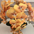 Arranjo de Orquídea Laranja Outono Com Vaso de Vidro Dourado Equibana - comprar online
