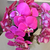 Arranjo de Orquídea Fucsia Com Vaso de Vidro Dourado Equibana - comprar online