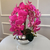 Arranjo de Orquídea Fucsia Com Vaso de Vidro Prata Equibana