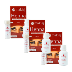 Henna para Sobrancelhas Kit C/3 Makiaj - comprar online