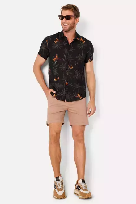 CAMISA MANGA CURTA TROPICAL PALMS 0087238 - comprar online