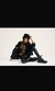 Legging black leather - comprar online