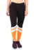 Calça Legging e detalhe amarelo Fitness Preto Com listras Branco | REF: LC32 - Rosa Chique