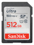 Cartão de memória ultra sandisk 32, 64, 128, 256 ou 512 gb - loja online