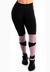 Calça com Detalhe Violeta Legging Preta