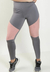 Calça Legging Cintura Alta com Rosé Assimétrica com Detalhe em Tulê Cinza na internet