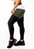 Calça Legging Fitness Academia Preta com Verde Militar e Branco Cintura Alta Levanta Bumbum