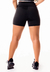Short Fitness Academia Preto com Branco Cintura Alta - comprar online