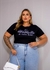 TSHIRT MANGA CURTA ALL GIRLS EM ALGODÃO PRETA - Espaço Plus