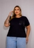 TSHIRT MANGA CURTA EM ALGODÃO COM BOLSO DE PAETE PRETA na internet