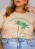 TSHIRT MANGA CURTA SANTA MONICA EM ALGODÃO BEGE - comprar online
