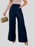 CALÇA PANTALONA COM BOLSO E FENDA