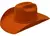 Chapéu Country Western Jeito De Cowboy Sibu Laranja 30X
