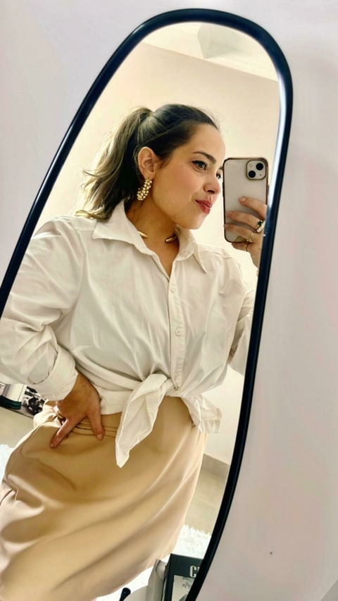 CAMISA COM BOTÕES MANGA LONGA PLUS SIZE - BRANCA - comprar online