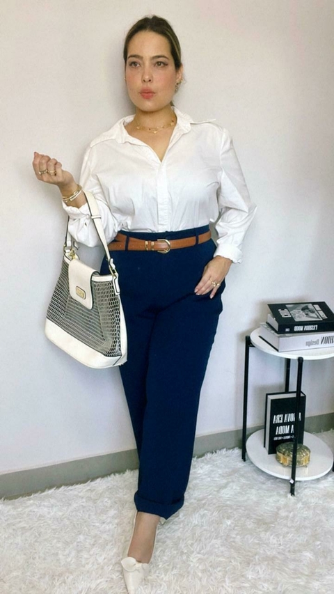 CALÇA ALFAIATARIA PLUS SIZE - MARINHO