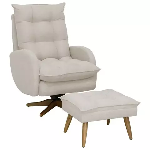 POLTRONA AMAMENTAÇÃO CLAUDIA BALANÇO E GIRO COM PUFF - comprar online
