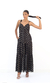 VESTIDO FOIL ALÇA PRETO - Louback Couture