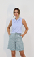 BLUSA 100% ALGODAO GOLA AZUL - comprar online