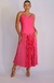 vestido plissado rosa - comprar online