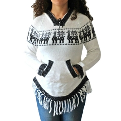 Imagen de SHAKIRA SWEATER PULLOVER CON CAPUCHA DE LANA DE ALPACA