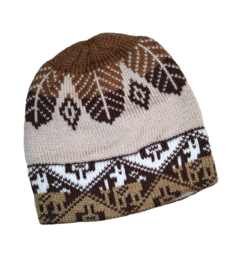 GORRO HOJITA DE LANA DE ALPACA X10U UNISEX - comprar online