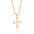Pingente cruz banhado a ouro 18k com zircônia (54287206) - comprar online