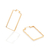 Brinco argola retangular banhada a ouro 18k (52726800) - comprar online