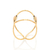 Anel entrelaçado banhado a ouro 18k (51345900)