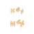 Kit brinco flor banhado a ouro 18k (52733600) - comprar online