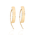 Brinco meia argola liso banhado a ouro 18k (52727500)