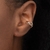 Brinco piercing de pressão coração banhado a ouro 18k (52728900) na internet