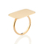 Anel skinny retangular banhado a ouro 18k (51350300)