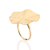 Maxi anel folha banhado a ouro 18k (51348500)