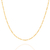Cordão banhado a ouro 18k elo alternado e batido (53007100)