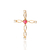 Pingente cruz banhado a ouro 18k com zircônias e cristal (54291639)
