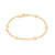 Pulseira flores banhado a ouro 18k com zircônias (55209106)